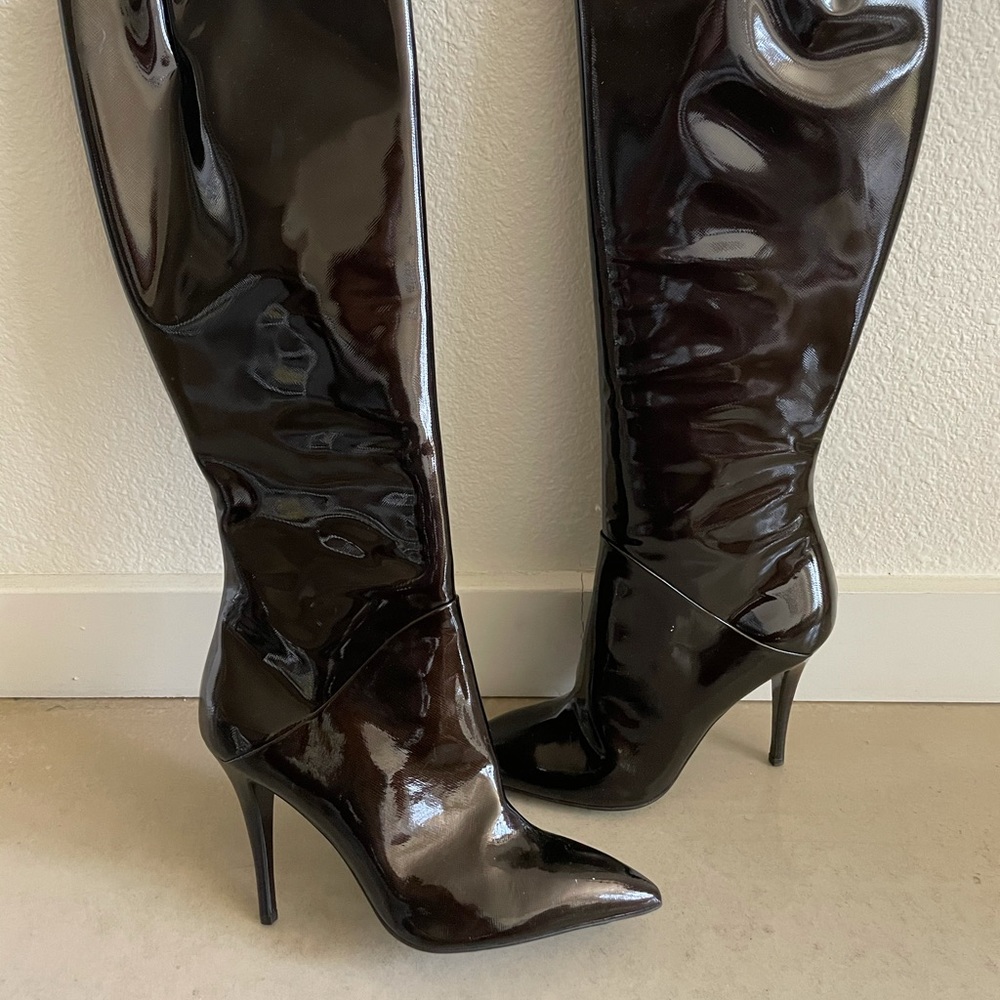 Giuseppe Zanotti Leather Knee Boots Size 39